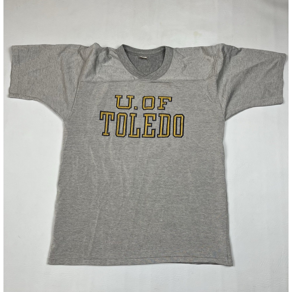 VTG Velva Sheen University of Toledo Jersey Shirt Mens Medium Mesh USA Made 70s